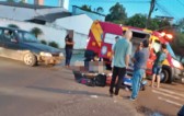 Acidente entre motocicleta e carro deixa homem ferido no Bairro São Miguel