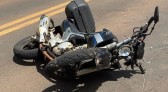 Acidente entre moto e caminhão é registrado no Contorno Norte