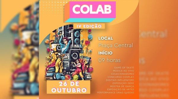 4ª COLAB acontece nesse sábado (26) na praça central