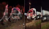 Colisão entre van e caminhão termina com duas mortes e um ferido grave no PR