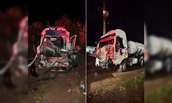 Colisão entre van e caminhão termina com duas mortes e um ferido grave no PR
