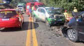 Colisão frontal na PR-483 deixa três pessoas feridas