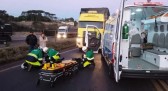 Acidente deixa motociclista gravemente ferido
