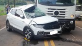 Duas pessoas morrem em colisão envolvendo carro e caminhão na PR 180