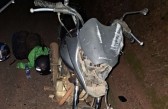 Queda de motocicleta deixa dois feridos