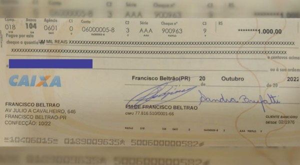 Família devolve auxílio para a prefeitura