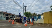 Debetran inicia instalação de semáforo no cruzamento das ruas Niterói e Antônio Carneiro Neto