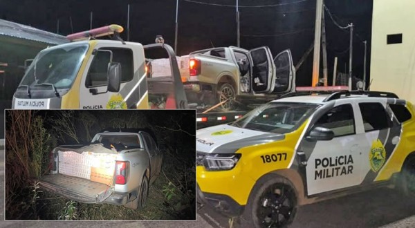 Carga de cigarros contrabandeados é apreendida após perseguição entre Paraná e Santa Catarina