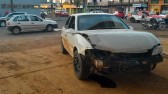 Condutor foge após se envolver em acidente no centro