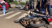 Motociclista tem ferimentos graves ao colidir com outra moto