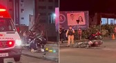 Motorista foge após atingir motocicleta com casal que voltava da igreja