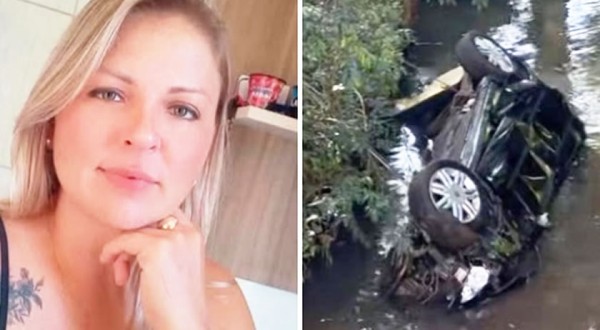 Mulher que morreu após carro cair em rio é identificada