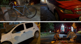 Ciclista fica ferido após colisão com dois veículos no bairro São Miguel