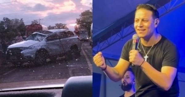 Paulinho Dill, cantor do Os Atuais, sofre grave acidente em Santo Cristo