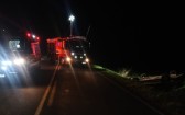 Motorista fica preso sob carro após capotamento na SC-305