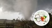 Tornado que atingiu Paraná teve ventos de até 332 km/h, confirma Simepar