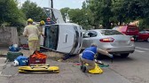 Colisão entre dois veículos no centro de Francisco Beltrão deixa motorista ferido