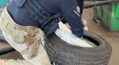 PRF encontra mais de 3 mil ampolas de emagrecedores escondidas em pneus de carro na BR-277