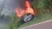 Veículo é destruído por Incêndio na PR-473 em Cruzeiro do Iguaçu