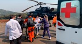 Jovem de 19 anos é transferido pelo helicóptero do Saer para Concórdia