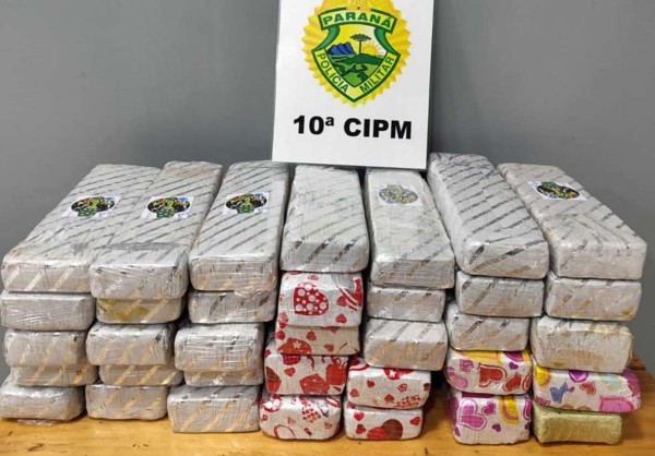 Polícia apreende 26 kg de maconha em mala com graxa em ônibus e prende suspeito