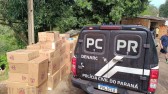 Ação da Polícia Civil resulta na apreensão de 50 caixas de cigarros contrabandeados