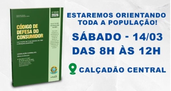 População poderá tirar dúvidas sobre direitos do consumidor em ação do Procon na Praça Central