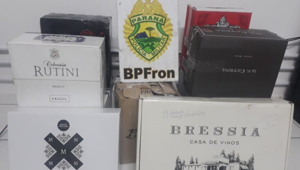 BPFRON apreende carga de vinho argentino em Capanema