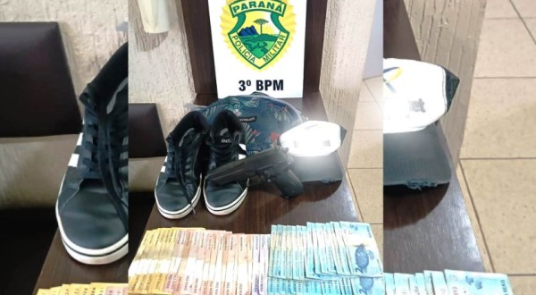 Homem é preso por roubo a estabelecimento comercial e dinheiro é recuperado