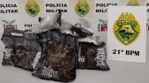 Polícia Militar de Realeza apreende 7 kg de haxixe e prende homem