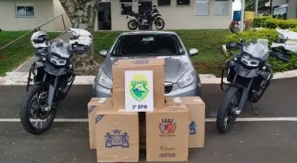Operação conjunta prende homem por contrabando de cigarros na BR-158