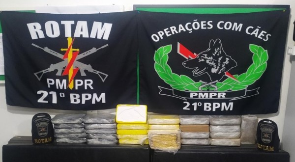 Mais de 30kg de drogas são apreendidas pela ROTAM