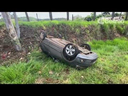 Mulher fica ferida em acidente na PR 566 em Beltrão